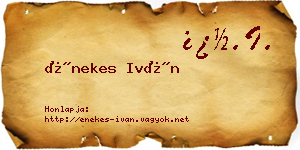 Énekes Iván névjegykártya