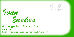 ivan enekes business card